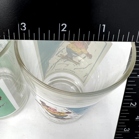 Set of 2 Vintage Pepsi Sport Collector Glass Psyche Out 1979 Gary Patterson Line - Picture 5 of 9